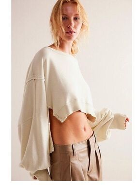 Free People Cropped Camden - Grey Opal